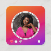 Connect With Us | Social Media Instagram Vierkante Visitekaartje (Voorkant)