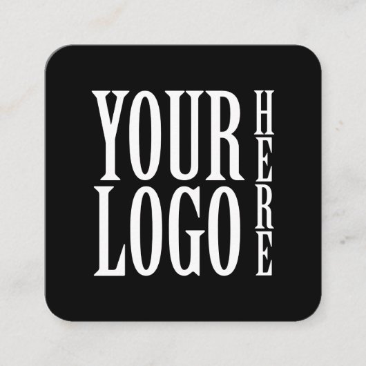 Connect with us Social Media QR Code Black Square Vierkante Visitekaartje (Voorkant)