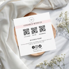 Connect With Us Social Media Sign | Business Kaart