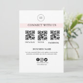 Connect With Us Social Media Sign | Editable Busin (Staand voorkant)
