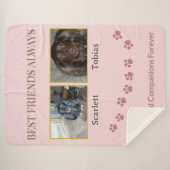 Connected by Pawprints Tribute Sherpa Deken (Voorkant (horizontaal))