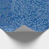 Connected Circuit A.b Blue BG Cadeaupapier (Hoek)