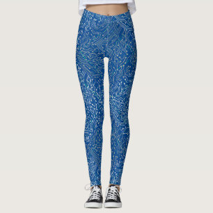 Connected Circuit A.b Blue BG Leggings