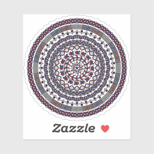 Connected Independence Day Contour Sticker (Vel)