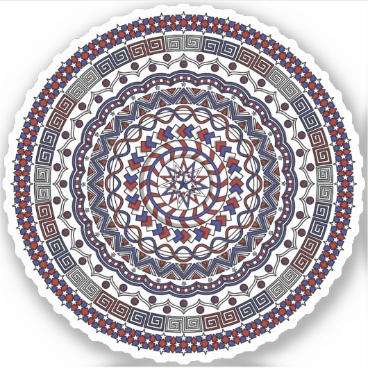 Connected Independence Day Contour Sticker (Voorkant)