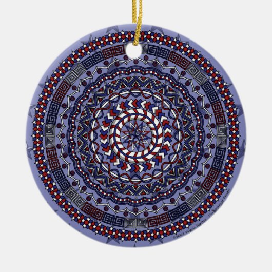 Connected Independence Day-Ornament Keramisch Ornament (Voorkant)