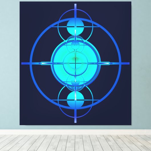 Connected Minds (Night Version) Canvas Afdruk (Insitu (Houten vloer))