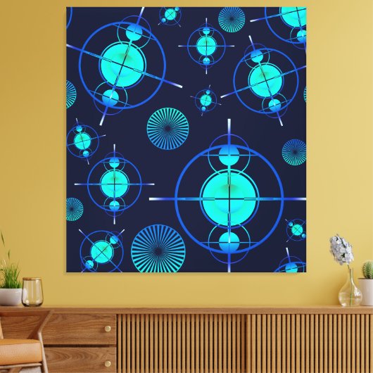 Connected Minds Pattern 2 Canvas Afdruk (Insitu (Woonkamer))