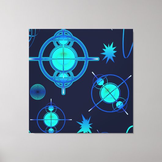 Connected Minds Pattern Canvas Afdruk (Voorkant)
