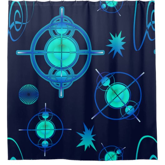 Connected Minds Pattern Douchegordijn (Voorkant)