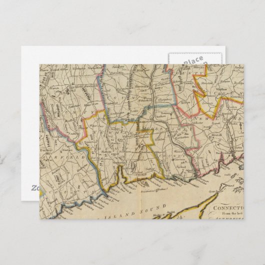 Connecticut 10 briefkaart (Voorkant / Achterkant)