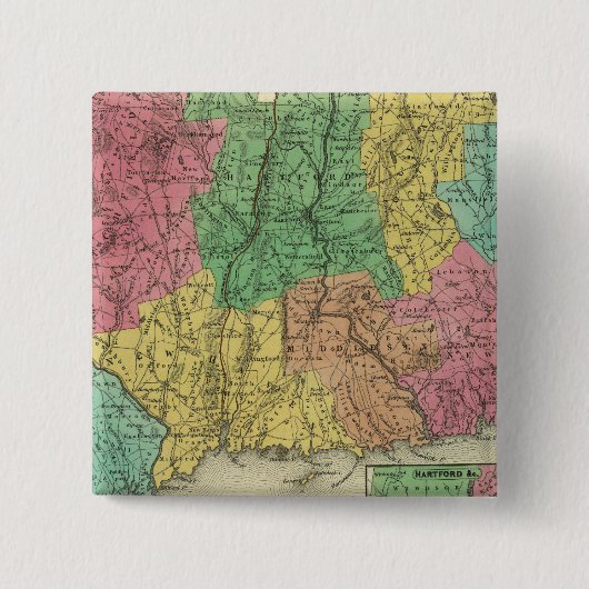 Connecticut 10 vierkante button 5,1 cm (Voorkant)