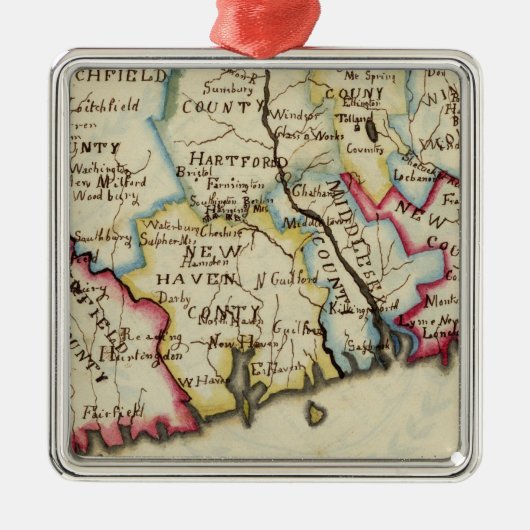 Connecticut 11 metalen ornament (Voorkant)