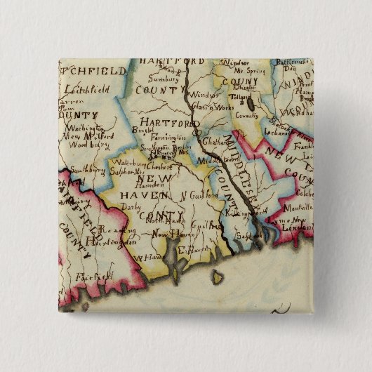Connecticut 11 vierkante button 5,1 cm (Voorkant)