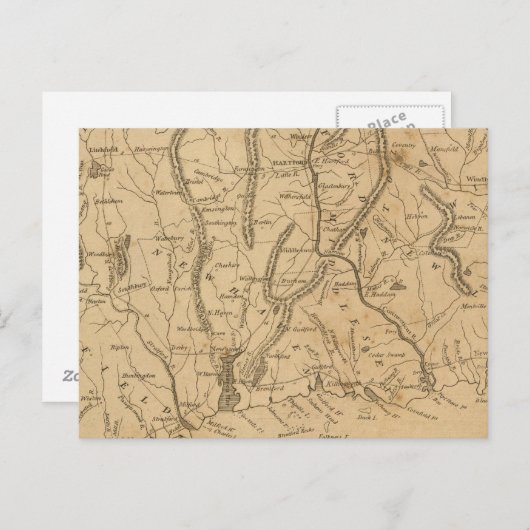 Connecticut 12 briefkaart (Voorkant / Achterkant)