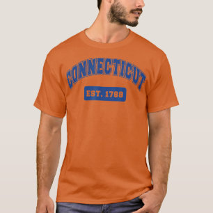 Connecticut 1788 Varsity Retro Stijl T-shirt