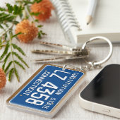 Connecticut 1976  Bord Sleutelhanger licentie (Voorkant Rechts)