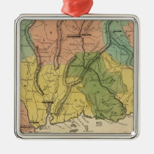 Connecticut 2 metalen ornament (Voorkant)