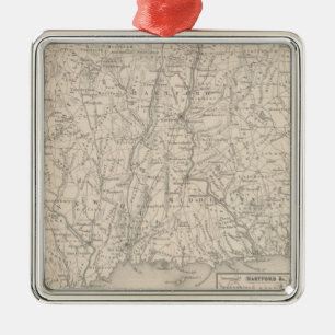 Connecticut 3 metalen ornament