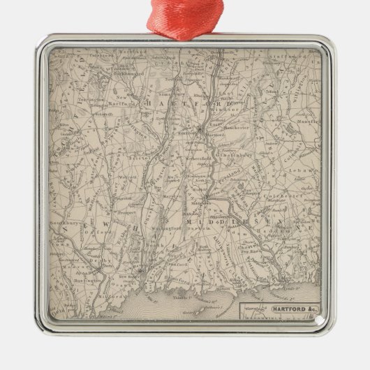 Connecticut 3 metalen ornament (Voorkant)