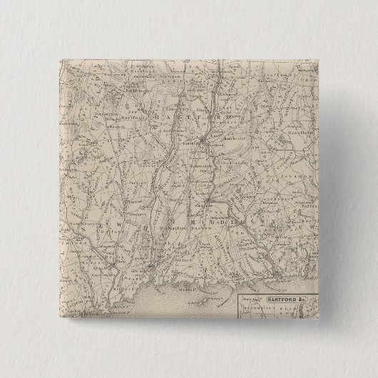 Connecticut 3 vierkante button 5,1 cm (Voorkant)