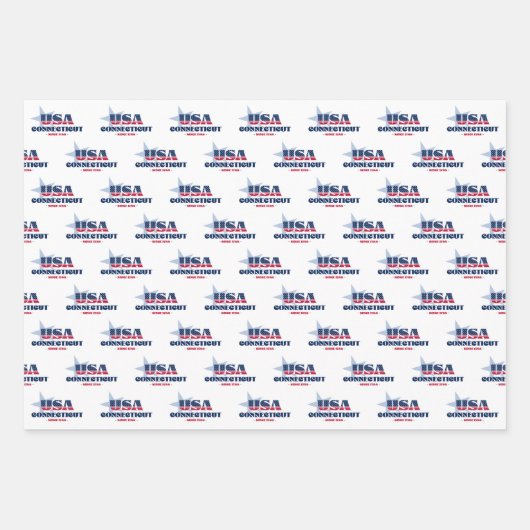 Connecticut, 50 staten, Liberty Bell Inpakpapier Vel (Voorkant)