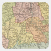 Connecticut 5 vierkante sticker (Voorkant)