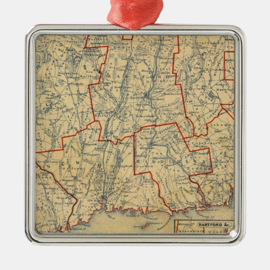 Connecticut 6 metalen ornament (Voorkant)