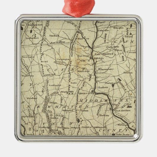 Connecticut 7 metalen ornament (Voorkant)