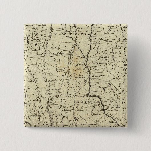 Connecticut 7 vierkante button 5,1 cm (Voorkant)
