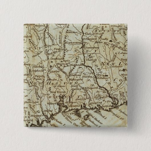 Connecticut 7 vierkante button 5,1 cm (Voorkant)