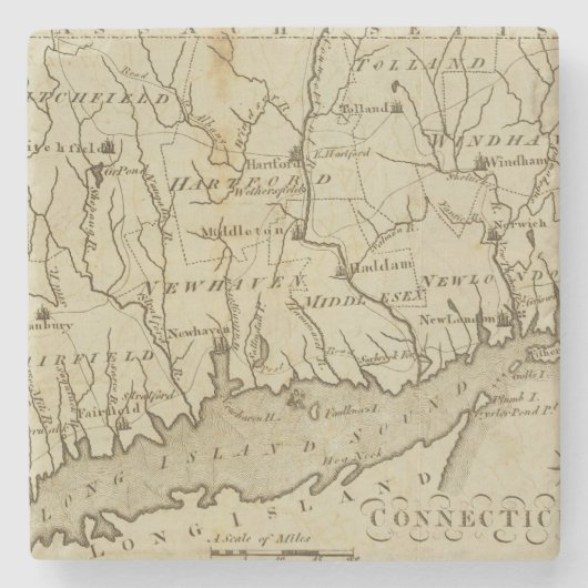 Connecticut 8 stenen onderzetter (Voorkant)