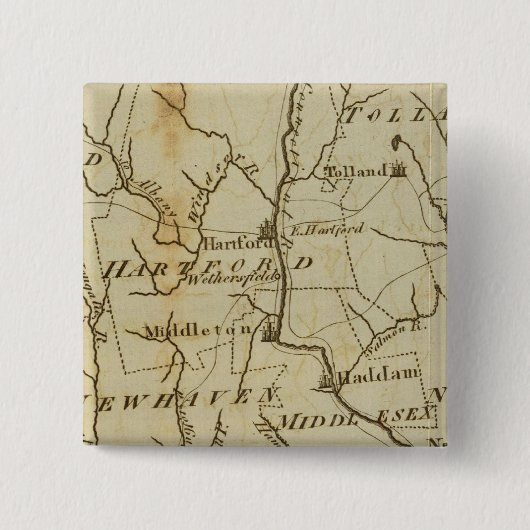 Connecticut 8 vierkante button 5,1 cm (Voorkant)