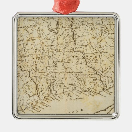 Connecticut 9 metalen ornament (Voorkant)