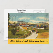 Connecticut, aangename strand, Bridgeport Briefkaart (Voorkant / Achterkant)