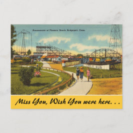 Connecticut, aangename strand, Bridgeport Briefkaart