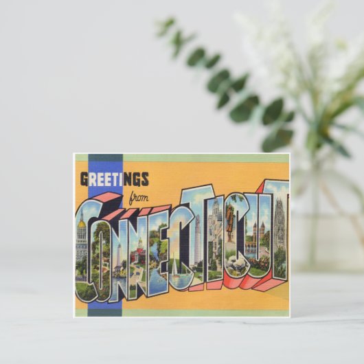  Connecticut Aankondigingskaart (Staand voorkant)