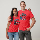 Connecticut Afbeelding en Vlagtekst VS T-shirt (Unisex)