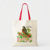 Connecticut American Robin Bird Waterverf Tote Bag (Voorkant)