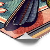 Connecticut Amerikaanse Robin en State Flower Desi Perfect Poster (Hoek)