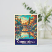 Connecticut | Anime Style Cel Shaded Briefkaart (Staand voorkant)