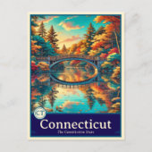 Connecticut | Anime Style Cel Shaded Briefkaart (Voorkant)
