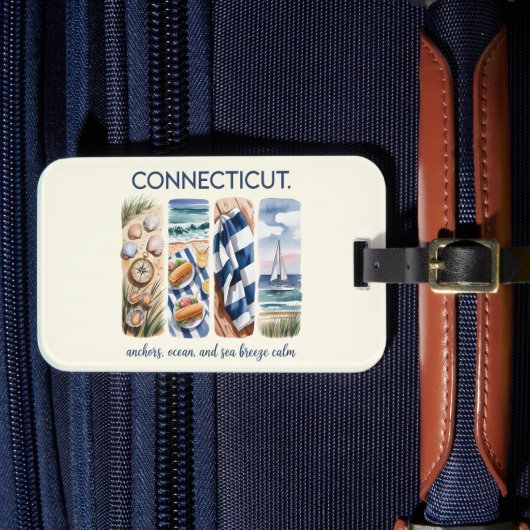 Connecticut – Ankers, Ocean & Zee Breeze Bagagelabel (Voorkant Insitu 4)