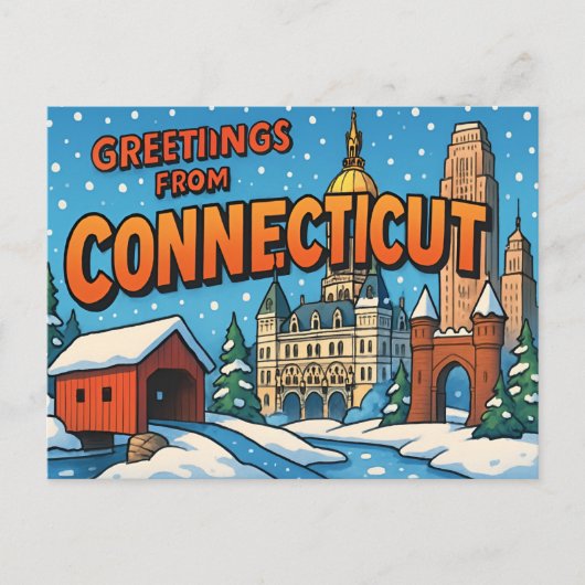 CONNECTICUT Ansichtkaart Briefkaart (Voorkant)