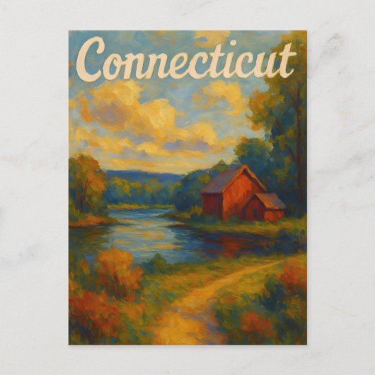 Connecticut ansichtkaart briefkaart (Voorkant)