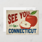 Connecticut Apple - Vintage Travel Briefkaart (Voorkant / Achterkant)