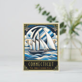 Connecticut | Art. Deco Briefkaart (Staand voorkant)