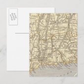 Connecticut Atlas Map Briefkaart (Voorkant / Achterkant)