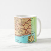  Connecticut Auto Map Mug Koffiemok (Voorkant rechts)