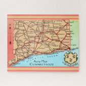 Connecticut Autokaart Legpuzzel (Horizontaal)